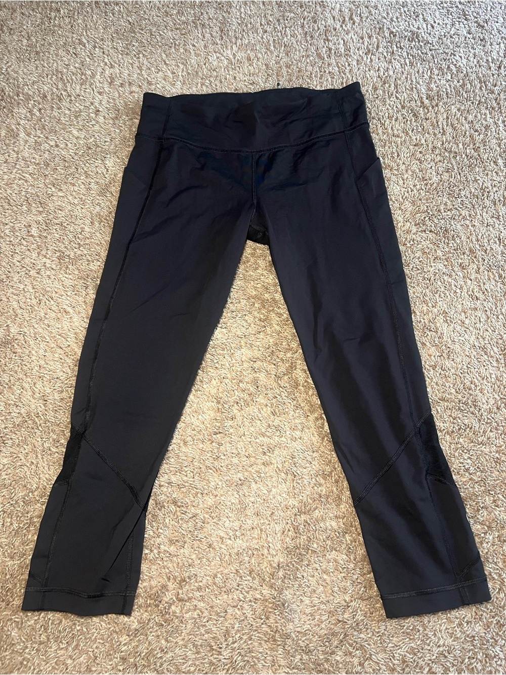 lululemon athletica Black Cropped Leggings